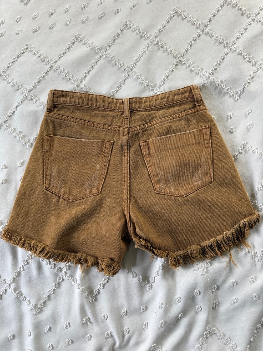 Mustard Seed “mustard” Distressed Frayed Hem Women's Shorts Size Medium - Picture 5 of 5
